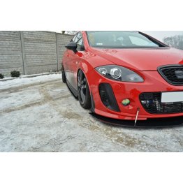 Накладки сплиттеры на пороги вариант 2 на Seat Leon II MS Design